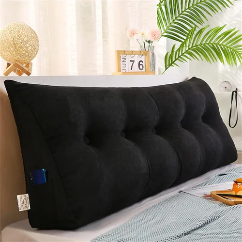 Vista 13 de Almohada triangular de lectura para reposo en cama, cojín grande para cabecero, respaldo, almohada de cuña para adultos, soporte lumbar