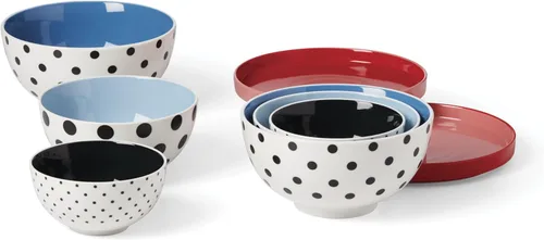 Vista 3 de kate spade new york On The Spot - Juego de anidación, 8 piezas, blanco/multicolor