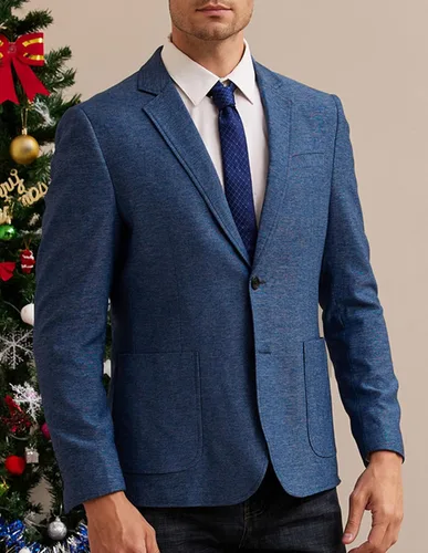 Vista 5 de GRACE KARIN - Chaqueta blazer deportiva para hombre, casual, ligera, con 2 botones, abrigo deportivo y blazers, chaqueta de traje