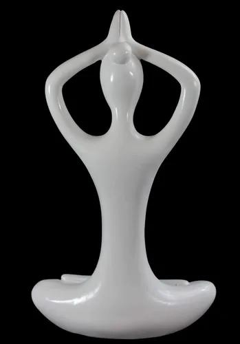 Vista 3 de Seraphic Estatua de postura de montaña de yoga, regalos de escultura para mujeres, decoración del hogar o habitación, estatuas/figuras de manos