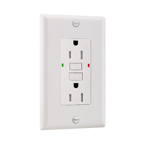 Vista 8 de Wengart GFI - Receptáculo de salida, 1 paquete, enchufes eléctricos de falla de tierra, 125 V, 15 amperios, resistente a la intemperie y a