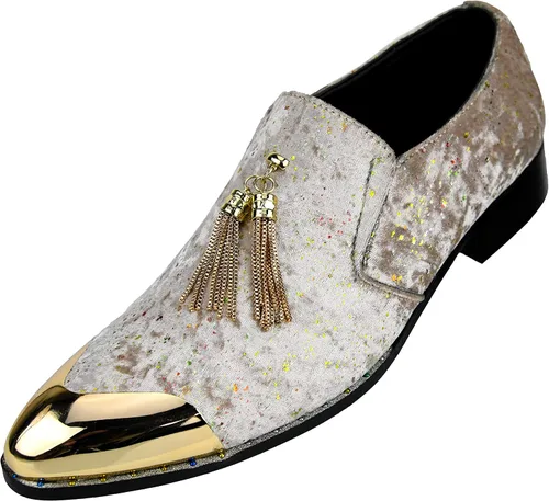 Vista 2 de Amali Chaz, pantuflas para hombre, mocasines para hombre, zapatos casuales para hombre, terciopelo hecho a mano, zapatos de esmoquin, borla