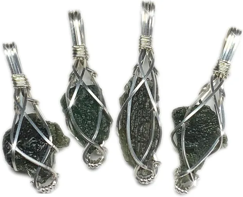 Vista 29 de 66 necklace pendant gemstones choose from moldavite, citrine, or herkimer diamond