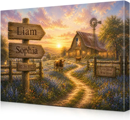 Vista 71 de IPIC - Personalized Framed Canvas with Custom Street Sign in Boston Personalized Street Signs with Names, Custom Canvas Print, Boston Sunset