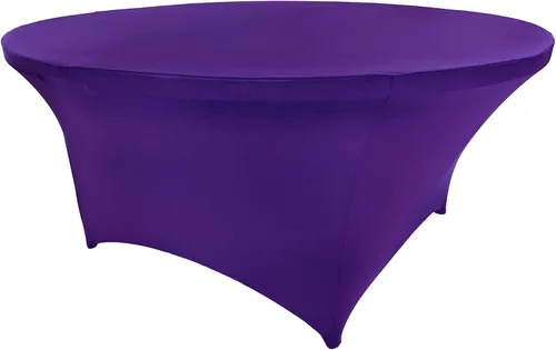 Vista 108 de Mantel de cóctel de elastano redondo de 24 pulgadas x 30 pulgadas de alto, color negro