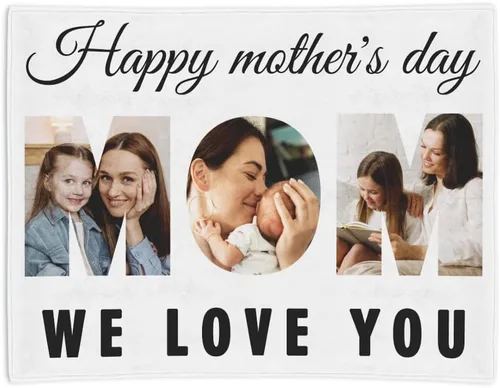 Vista 16 de Novgarden Manta personalizada con foto/texto, manta de franela personalizada con imagen, regalos divertidos para mamá de hijas, regalos de amistad