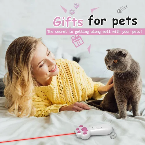 Vista 7 de FYNIGO Juguetes interactivos para gatos y perros de interior, 7 en 1 recargable por USB, juguete para perseguir y hacer ejercicio