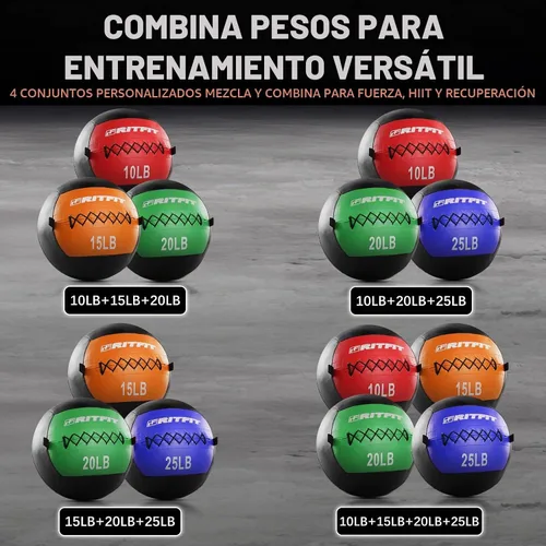 Vista 4 de RitFit Soft Medicine Ball for Strength and Conditioning Workouts