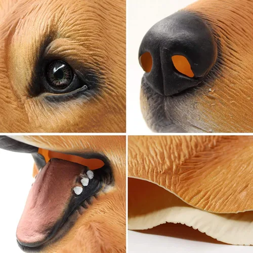 Vista 7 de PartyHop - Máscara Labrador - Máscara de látex para cabeza de perro de Halloween