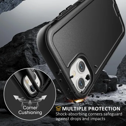 Vista 5 de Follaroma Funda para iPhone 14, compatible con MagSafe, resistente a prueba de golpes, protección anticaídas, cubierta magnética de doble capa