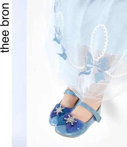 Vista 8 de THEE BRON Zapatos de vestir para niñas pequeñas, zapatos planos de ballet Mary Jane, zapatos de fiesta de princesa