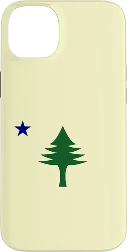Vista 15 de Old Maine State Original Flag 1901 Pine Tree Case for iPhone 16
