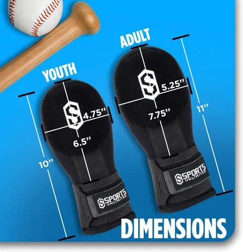 Vista 4 de Sports Unlimited Guante deslizante de béisbol para jóvenes/adultos, mano derecha o izquierda para béisbol y sóftbol