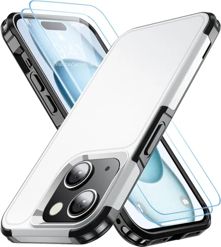 Vista 17 de Funda a prueba de golpes para iPhone 15, [Protección contra caídas de grado militar de 15 pies], con 2X [Protector de pantalla de vidrio templado]