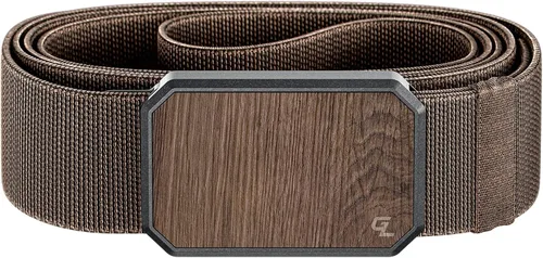 Vista 23 de Groove Life - Cinturón de nailon elástico para hombre con hebilla magnética de aluminio