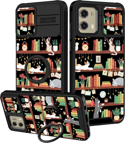 Vista 46 de Funermei Funda para Moto G Stylus 5G 2022, funda para teléfono con diseño de calavera de esqueleto para mujeres y niñas, diseño gótico, Como