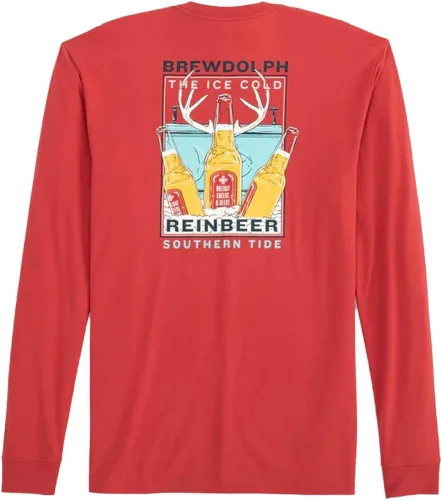 Vista 2 de Southern Tide Ls Brewdolph The Reinbeer - Camiseta para hombre