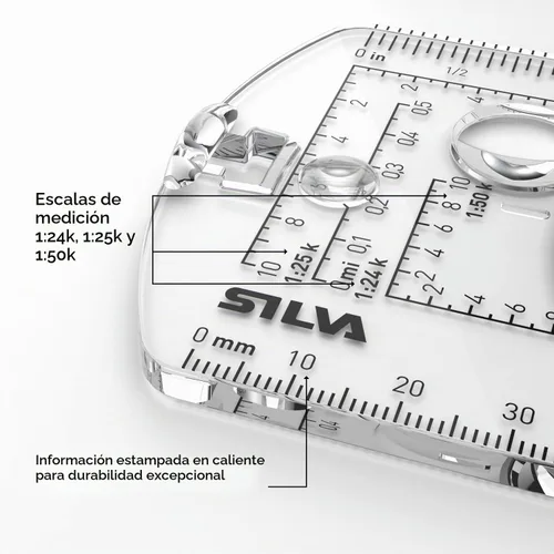 Vista 2 de Silva Expedition S Compass Marcas luminosas nocturnas Perfecto para navegación, senderismo, senderismo y caza