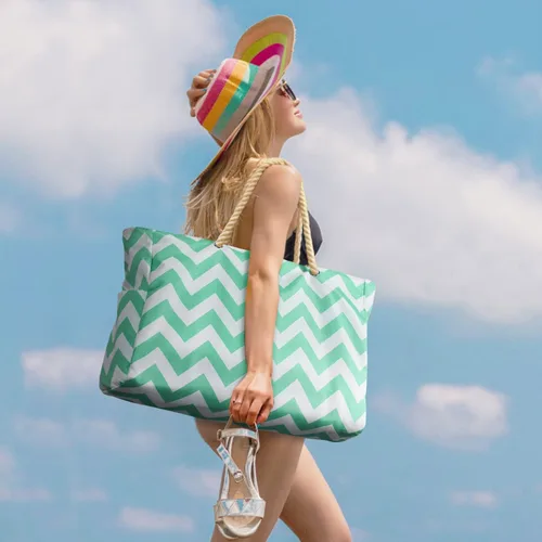 Vista 5 de Bolsas de playa para mujer, bolsa de playa grande impermeable con cremallera, bolsas de playa, impermeables, a prueba de arena, bolsa grande
