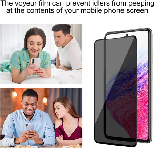 Vista 2 de Protector de pantalla de privacidad 2+2 2 + 2 transparentes para Samsung Galaxy S20 FE/ A53 5G/ A51 5G/ A52 4G/ A52 5G / A52s
