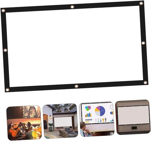Vista 6 de Foldable Portable Projector Screen for Outdoor Use High-Definition Coating Lightweight Compact Projection Screen for Camping Home Theater