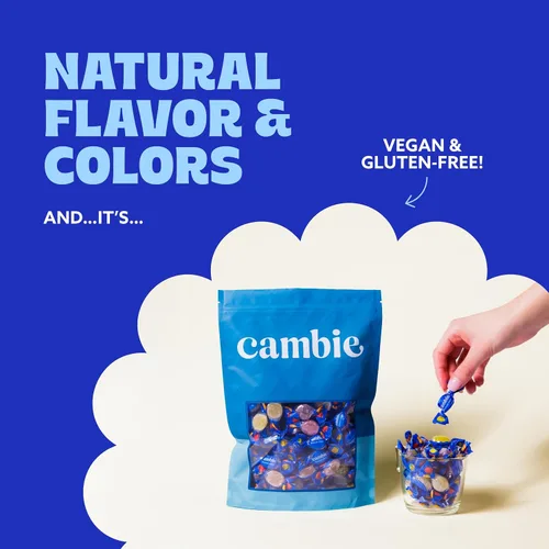 Vista 5 de Cambie Gomitas sin azúcar – 1 libra de caramelos sin azúcar envueltos individualmente, sabores de frutas surtidos, aptas para diabéticos, keto