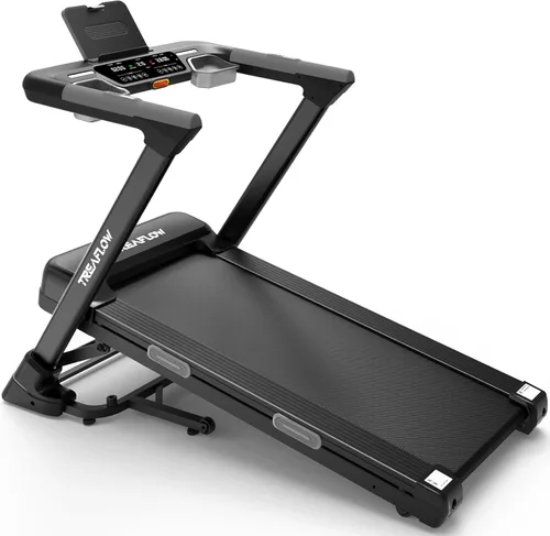 Vista 8 de TREAFLOW Cinta de correr con 0-25% de inclinación automática, 3.5 HP plegable para correr en casa, velocidad máxima de 10.0 MPH, capacidad