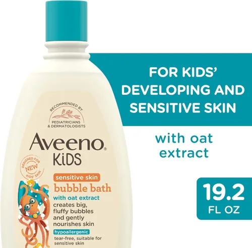 Vista 2 de Aveeno Kids Baño de Burbujas para Piel Sensible 19.2 Onzas