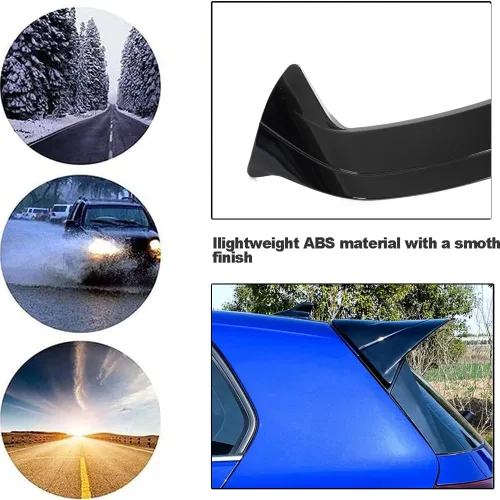 Vista 4 de Alerón de Techo Trasero Volkswagen VW MK8 GTI R 2021-2024 Negro Brillante Alerón Superior de Ventana Trasera Ala de Maletero Factory Outlet
