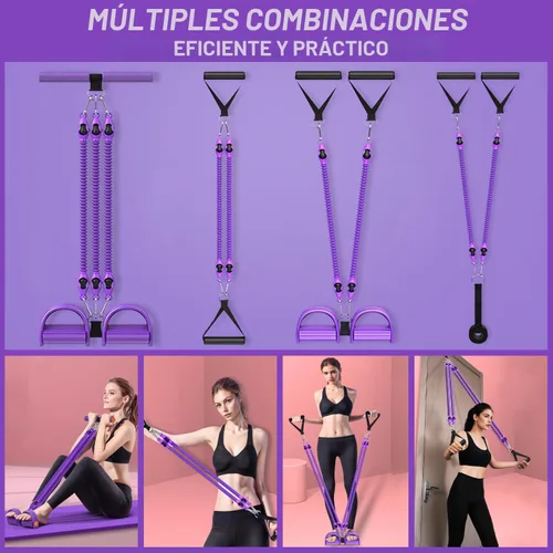 Vista 6 de 2026 Upgrade Foot Pedal Resistance Band, Adjustable 4-Tube Pedal Ankle Puller Resistance Band with Handle, Multifunction Home Gym Equipment, Stirrup