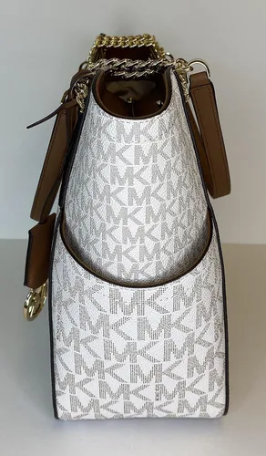 Vista 9 de Michael Kors MICHAEL Michael Kors Jet Set - Cartera de viaje con cadena grande para el hombro, bolsa de viaje triple