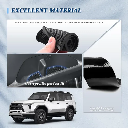 Vista 4 de BIBIBO 22 alfombrillas para Lexus GX 550 2024 2025 2025 2025 GX550 (Premium/Lujo/Overtrail), almohadillas de ranura para puerta de automóvil 2024