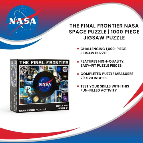Vista 6 de The Final Frontier - Rompecabezas espacial de la NASA para adultos y niños, rompecabezas de 1000 piezas, rompecabezas interactivo para noche