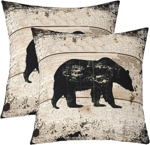 Vista 29 de Juego de 2 fundas de almohada con estampado de piel de vaca de 16"x16", fundas de cojín de piel de vaca para sala de estar, dormitorio, casa