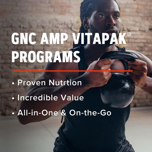 Vista 8 de GNC AMP Programa Vitapak de entrenamiento extremo para hombre, 5 productos en 1, práctico paquete de vitaminas para rendimiento y resistencia
