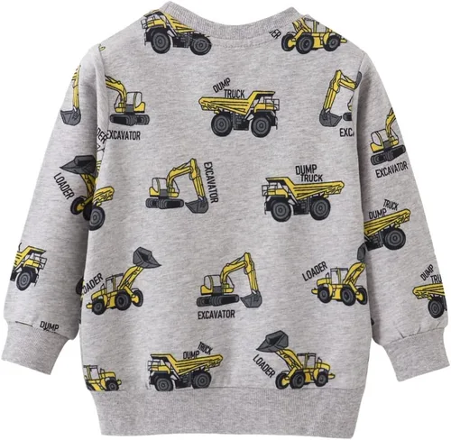 Vista 7 de Sudaderas para niños pequeños, de algodón, de manga larga, cuello redondo, sin botones, con estampado de dibujos animados, 2-7T