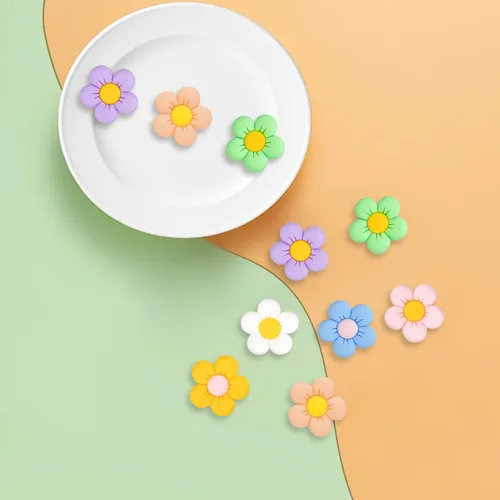 Vista 5 de Abalorios decorativos de flores, bonito regalo de margarita para niñas, niños, adolescentes, mujeres y adultos