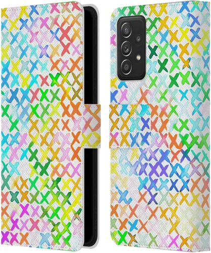 Vista 8 de Head Case Designs Officially Licensed Ninola Brushstrokes Multi Colorful Leather Wallet Case Compatible with Samsung Galaxy A07 4G