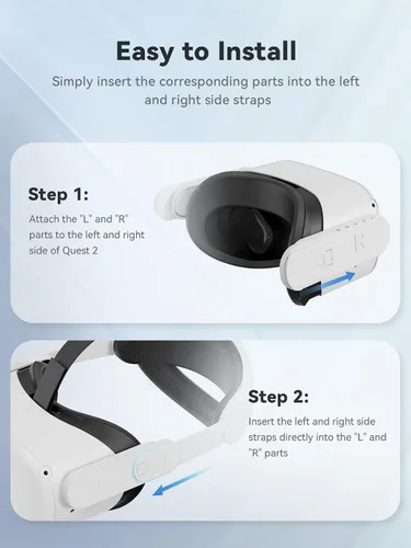 Vista 8 de CNBEYOUNG Correa ajustable para la cabeza compatible con Quest 2 repuesto para Quest 2 Elite Strap Accesorios para mayor apoyo y comodidad