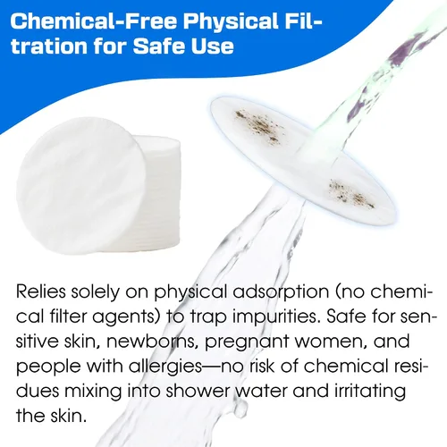Vista 2 de xcivi 30 almohadillas de sedimento para filtro de ducha, prefiltración compatibles con cabezal de ducha filtrado Afina, protege la piel y el cabello