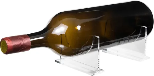 Vista 8 de Soporte de montaje en pared de exhibición de botella de vino de acrílico transparente (A023-WB-LL)