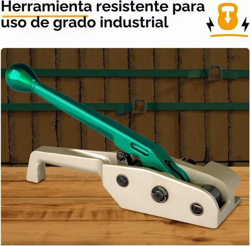 Vista 6 de IDL Packaging MUL-325 PRO Tensor resistente para flejes de cables tejidos y compuestos, ancho de correa de hasta 3/4