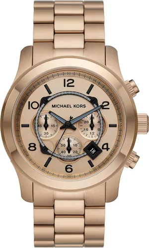 Vista 22 de Michael Kors Runway - Reloj cronógrafo de acero inoxidable para hombre con correa de acero o silicona