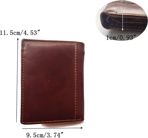 Vista 57 de Hombres Cool Eagle Wolf Caballo Totem Cuero Vaca Vertical Cartera Cremallera Multi-tarjeta Titular, Tótem de caballo, Minimalista
