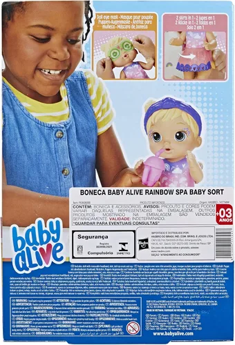 Vista 3 de Baby Alive Rainbow Spa (cabello rubio)