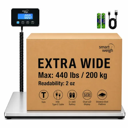 Vista 11 de Smart Weigh - Balanza digital de envío y pesaje postal, 110 lb x 0,1 oz, balanza de Oficina de Correo Postal, UPS, USPS 110 libras de montaje