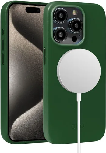 Vista 31 de alto Funda para teléfono compatible con iPhone 15 2023 y MagSafe, funda magnética de cuero italiano, funda protectora contra caídas de la serie Clop