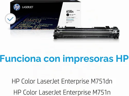 Vista 2 de HP Cartucho de tóner negro 658A Funciona Color LaserJet Enterprise M751 Series W2000A