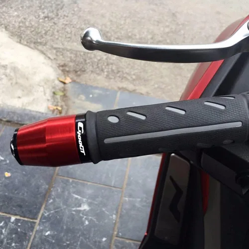 Vista 4 de for Kawasaki for VERSYS 300 X 650 2017-2021 Motorcycle Handlebar End Aluminum Handle Bar End Caps Balanced Plug Grips Cap with Logo Handle Bar Black