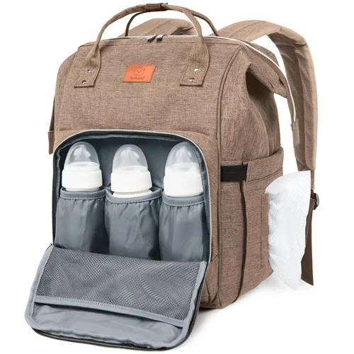 Vista 15 de KeaBabies - Mochila pañalera grande impermeable para viajes